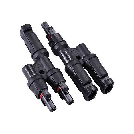 Conectores Multicontact MC4 2/1 para cable de 4-6mm2  Negro