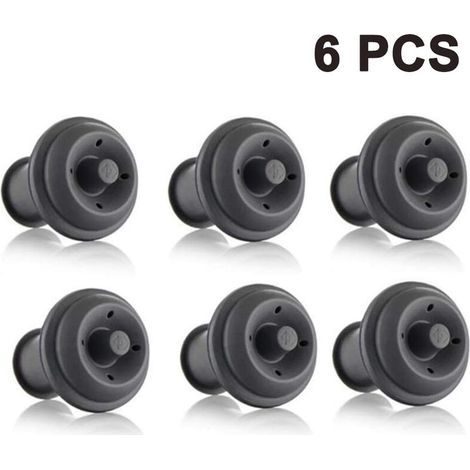 6-piece vacuum sealer for wine, reusable bottle stopper for vacuum pump - AquaForge (1/5)