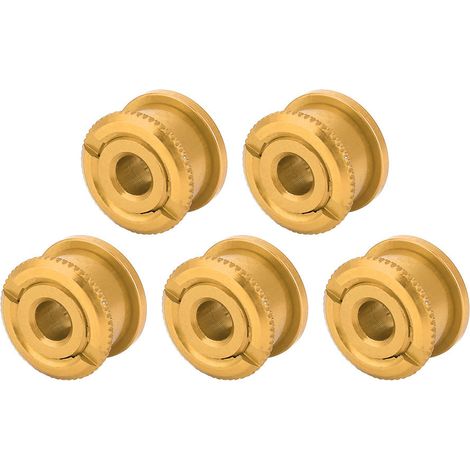 Lot de 5 vis de plateau de vélo pour mono, double ou triple vitesse (dorées - 5 mm) (1/5)