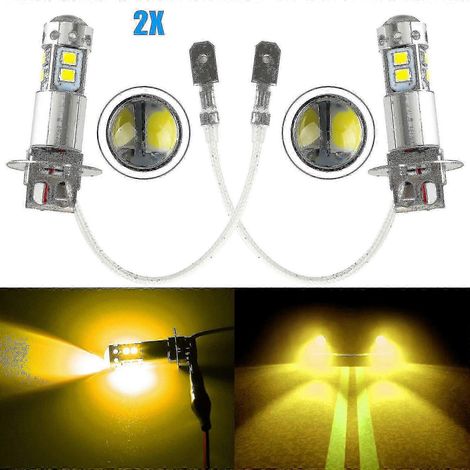 Ampoule LED Cree haute puissance H3 100 W, jaune 3000 K, pour feux de brouillard et de route (1/5)