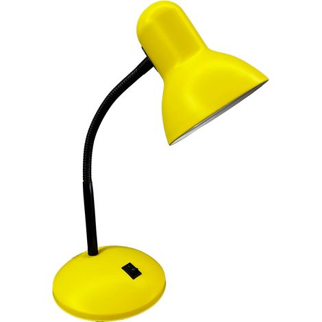 Lampe de Bureau PISA Orientable Conception Portable pour Atelier ou Chevet Design Élégant en Jaune, E27 Ampoule Non Incluse (JAUNE) (1/5)