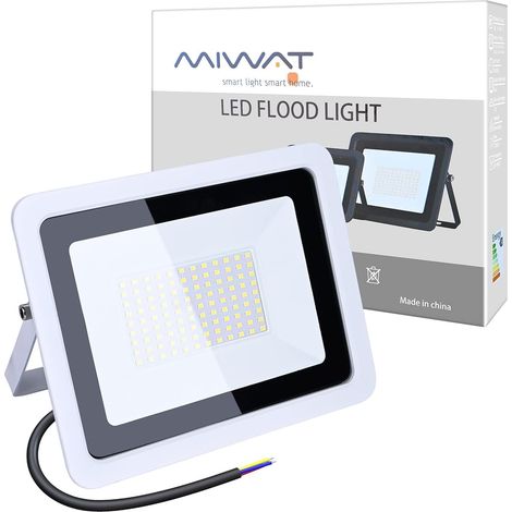 Projecteur LED Extérieur 100W Anti-éblouissant 6000K Blanc Froid IP67 Étanche, 7200lm Équivalent d'Halogène pour Jardin Flood Lights (1/5)