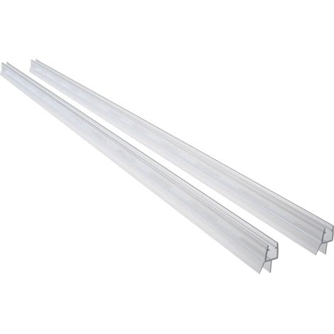 2 Pezzi Guarnizione Sottoporta (Modello-2) per box doccia lunga 90 cm per vetro da 5-6 mm Coda Morbida larga 12 mm Tagliabile