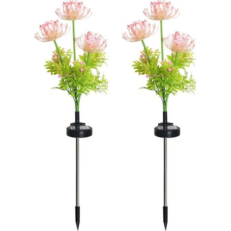 Lampes solaires jardin panneau décoratif fleurs extérieur imperméables