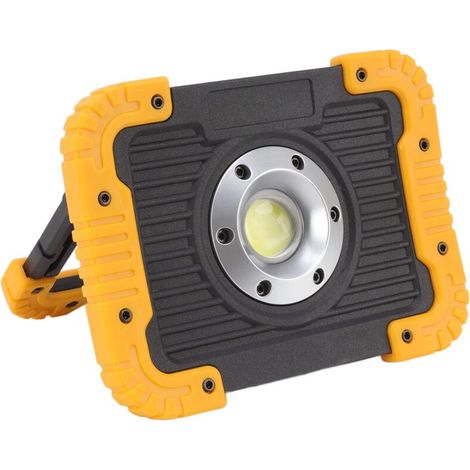 COB Work Light, 750LM Waterproof Portable COB Floodlight, Construction Site Lighting, USB Rechargeable Portable Work Light with 180 Degree Rotating Stand for Camping, Hiking, Garage (1/5)