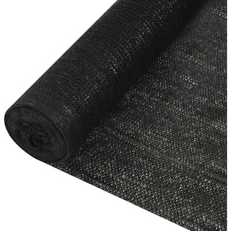 Filet brise-vue Noir 1x10 m PEHD 195 g-m² (1/4)