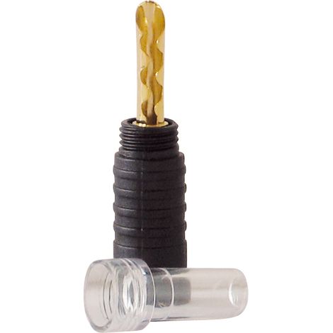 Dynavox High-End Bananenstecker, Mittelbefestigung, Schwarz