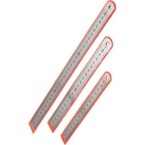 Règle double échelle en acier inoxydable 15-30 cm, outil de (1/5)