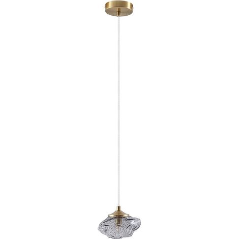 Lindby Lámpara colgante 'Piatra' en Negro de Vidrio
