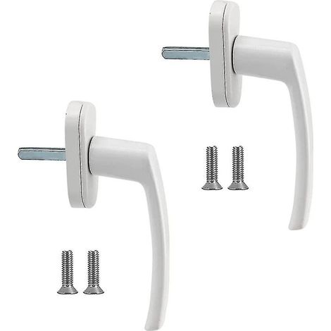 Window Handles 2 Piece Aluminum Alloy Window Handle Solid Aluminum Handle White Aluminum Door Handle Fits Common Windows And Balcony Doors(bejoey) (1/5)
