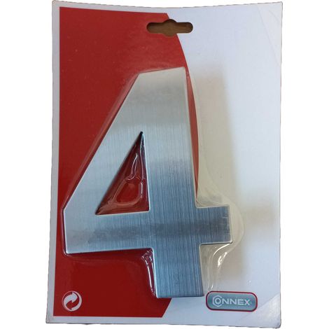 CONNEX - Hausnummer 4 Edelstahl rostfrei 155mm