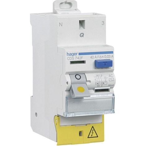 Interrupteur différentiel bipolaire SanVis 2x63 30ma - cds765f - Hager