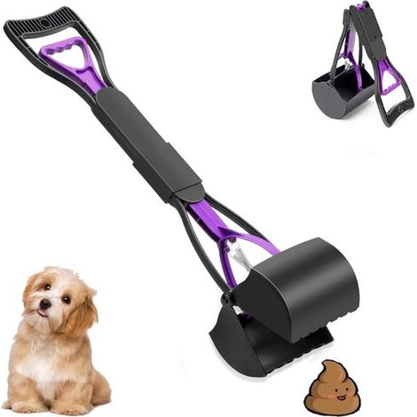 Faltbare Hundekotschaufel Schwarz, 60 cm Kotschaufel Hundekotgreifer Hundeschaufel Hundekotschaufel Langer Griff Tragbar Hundekotauffänger Für Hu (1/5)