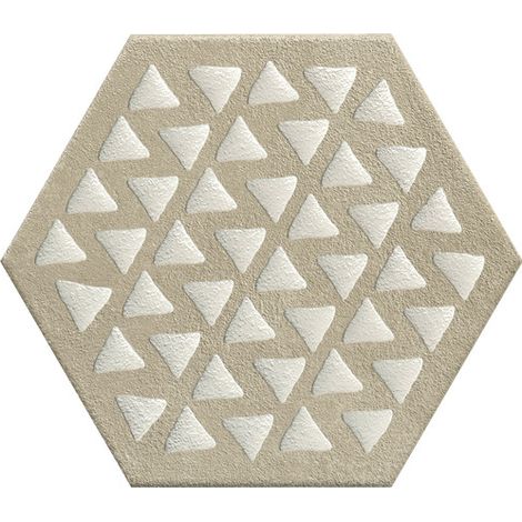 Aelle - Carrelage sol / mur hexagonal effet ciment 25x21,6 cm TERRACRETA Intarsio Argilla - Vendu par boîte de 1,18 m² (1/5)