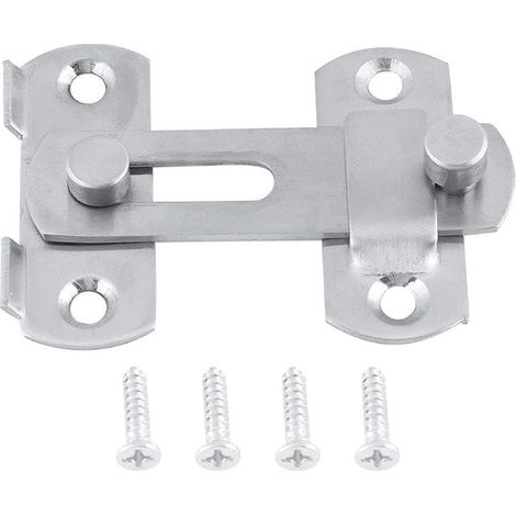 Loquet de serrure en acier inoxydable, Loquet de verrouillage Loquet de serrure Hasp Serrure de verrou pour pièce de montage de Cabinet de fenêtre Porte coulissante (1/5)