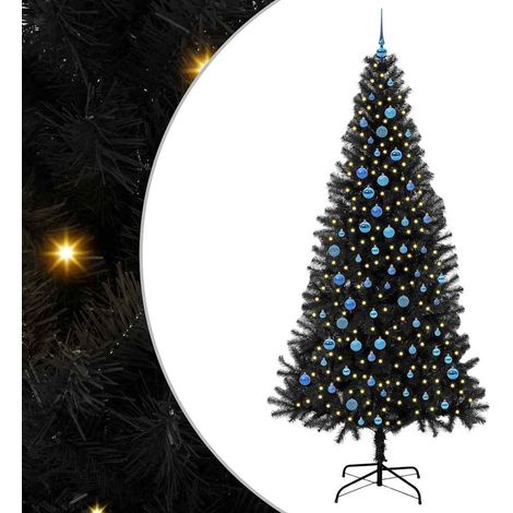 Christmas Tree Black 240 cm PVC vidaXL (1/5)