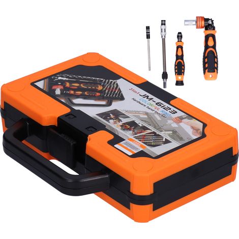 Set de 31 embouts de tournevis en acier vanadium chromé, kit cliquet avec 2 rallonges, modèle JM-6123 (1/5)