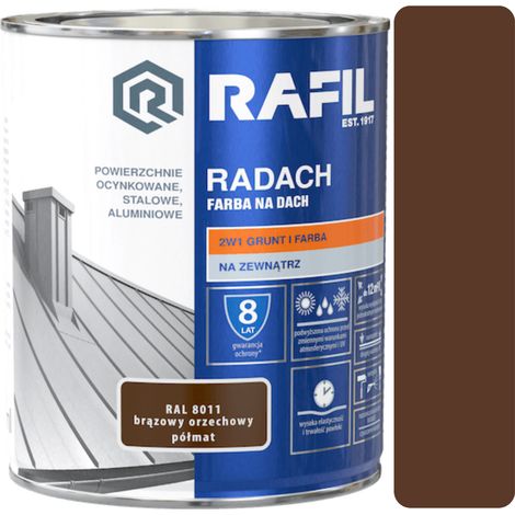 Pintura polivinílica acrílica Radach para techos de nogal 8011 0,75 L semimate (1/3)