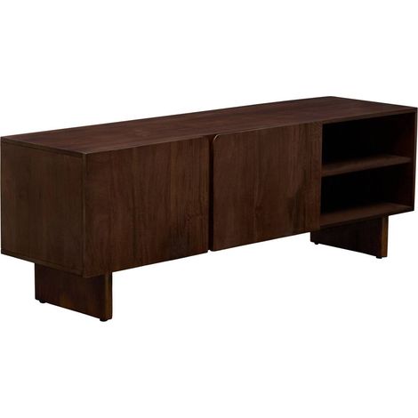 TV-Schrank mit 2 Türen und 2 Fächern, Modell Nyero, 40 x 147 cm, braun - Atmosphera créateur d'intérieur (1/5)