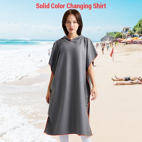 Robe serviette portable avec capuche pour adulte, séchage rapide, toucher confortable, pour la plage, sources chaudes, Fitness, natation, vacances, Yoga (1/5)