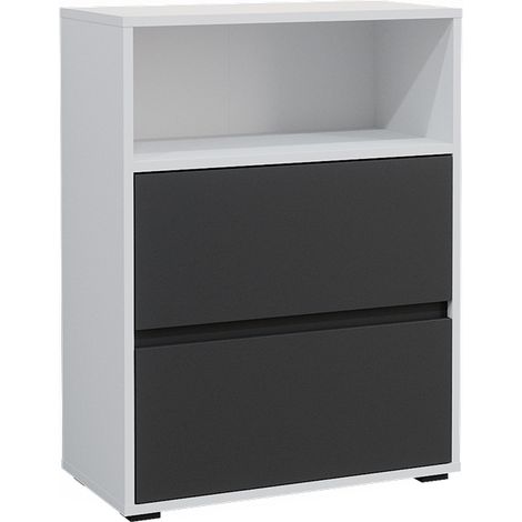 Badschrank Maltin, Weiß, 60.2 x 78 cm mit zwei großen Schublade, Vicco (1/5)