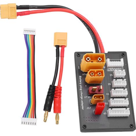 XT60 Lipo Chargeur Parallèle Batterie LiPo 2S-6S Adaptateur Équilibrage Parallèle (1/5)