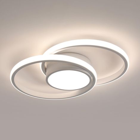 Plafonnier LED, Rond Lampe de plafond 42W, Moderne Luminaire Plafonnier pour Couloir Coucher Salle de Bains Cuisine Salon, Lumière Naturelle 4500K, Longueur 40cm, Blanc (1/5)