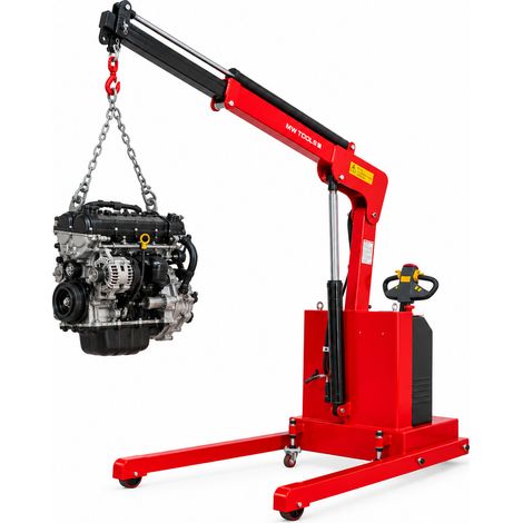 Grue d'atelier 1000 kg - porte à faux - Hauteur de levage 3,73 m - Déplacement électrique sur batterie MW Tools CAT1000E (1/5)