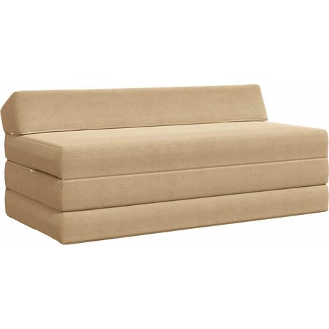 Sofá Cama Plegable Verde Gris 120 x 60 x 49 cm Tela