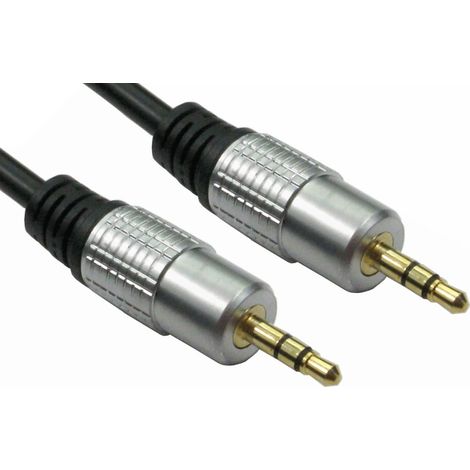 Cordon audio Jack mâle 3,5 mm vers Jack mâle 3,5 mm, Long. 15m ( Prix pour 1 )