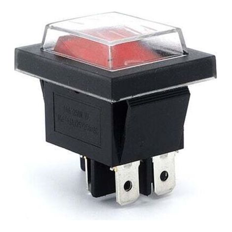 QORVA-3Pcs Interrupteur à Bascule lumière rouge ON/OFF Avec Couvercle étanche (1/4)
