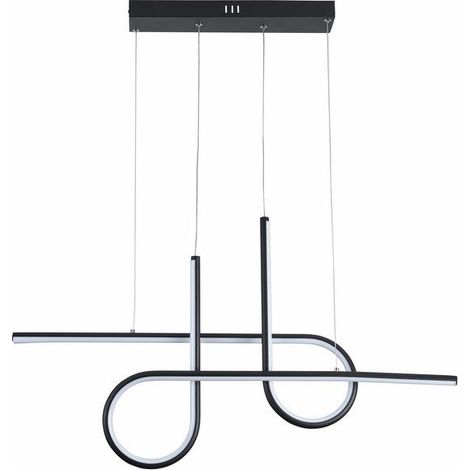 Suspension noire moderne double boucle LED 32W Reality (1/3)
