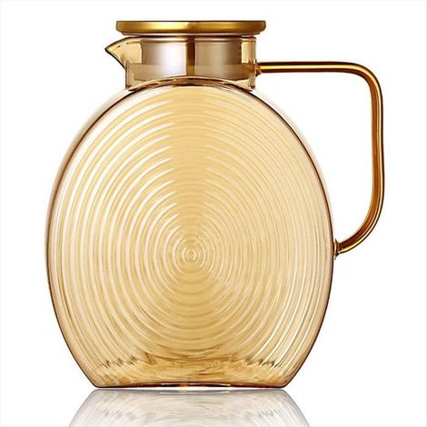 1 pichet en verre, 2,5 L, design plat pour porte de réfrigérateur, carafe à eau et thé glacé, idéal cuisine et bar