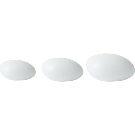 Set of 3 Outdoor LED Decorative Lamps FARALLON with Remote White (1/5)