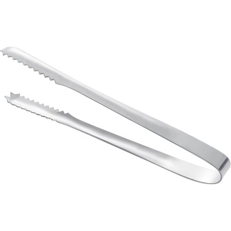 Dicke Eiszange aus Edelstahl, tragbare und griffige Eiszange, Servierzange aus Metall für Bar und Küche