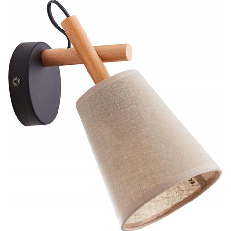 tk-lighting VAIO lámpara negro y madera clara compacta (1/3)