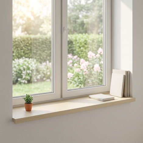 vidaXL Appuis de fenêtre 2 pc Blanc 110 x 40 x 2 cm (1/5)