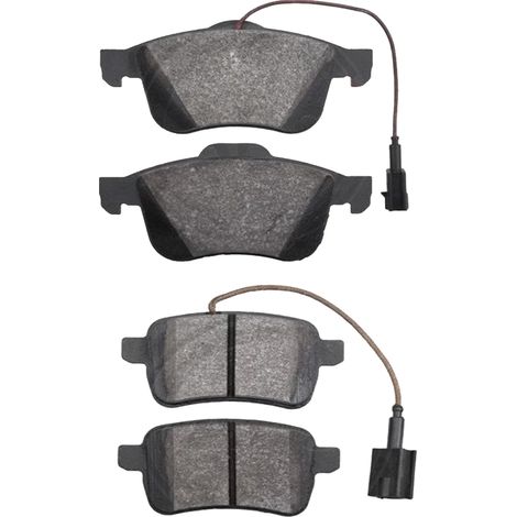 KIT PASTIGLIE FRENO ANTERIORI E POSTERIORI compatibile con DODGE DART / PASTIGLIE FRENANTI AUTO OEM P23132 P23132X,P23133 P23133X / SOSTITUZIONE DIRETTA / BASSA POLVERE / SILENZIOSO