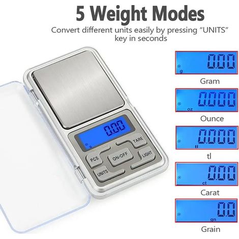 Balance de haute précision 500 g 0,01 g, balance électronique numérique de poche, balance pour bijoux et diamants, idéale pour la cuisine.-AquaForge