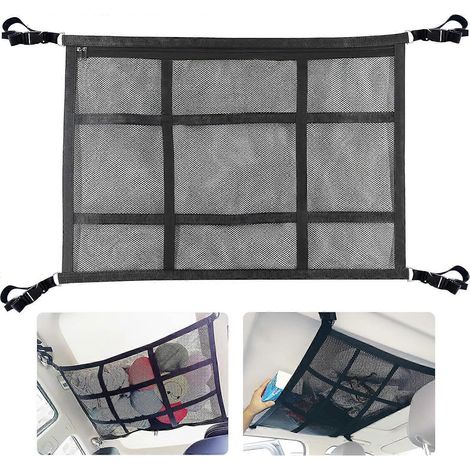 Filet de chargement pour camion, solutions de rangement pour camion, organisateur de coffre de voiture en maille double couche, filet de rangement grande capacité pour toit de camping-car (1/5)
