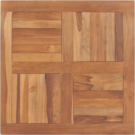Maison Exclusive - Tischplatte Massivholz Teak Quadratisch 80×80×