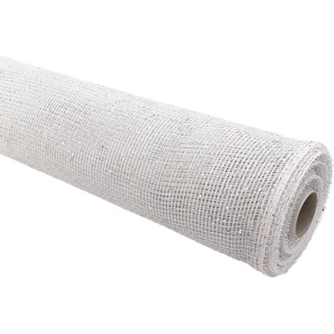 RETE DI PROTEZIONE PER PONTEGGI mt 1,8 x 25 - in bandelle bianche (1/2)
