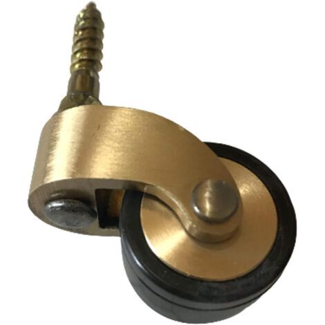 Tigrezy – Ruota in ottone massiccio da 25 mm – Portata massima 150 kg – Attacco filettato per gambe di pianoforte, divani e tavoli – Set da 4 (1/3)