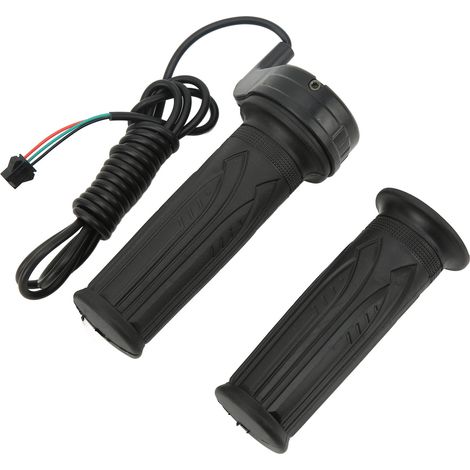 Guidon d'accélérateur universel à rotation complète pour vélos électriques, compatible avec les guidons de 22 mm et les scooters, noir. (1/5)