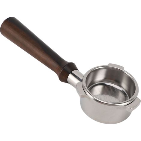 Porte-filtre sans fond de 54 mm en acier inoxydable 304, 3 oreilles, amovible, avec poignée en bois, pour machine à café Breville 8 (1/5)