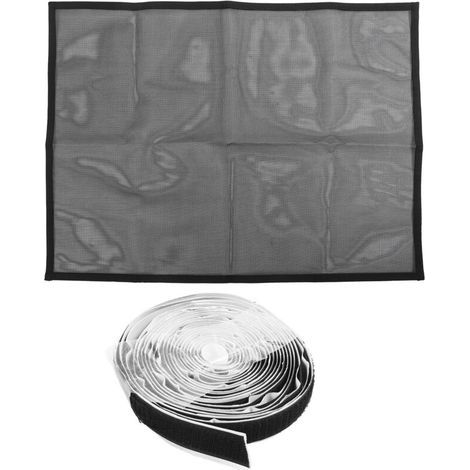 PVC fireplace screen, spark protection cover, safety mesh barrier, dustproof, for toddlers, babies, pets, black, 29x40 inches (1/4)