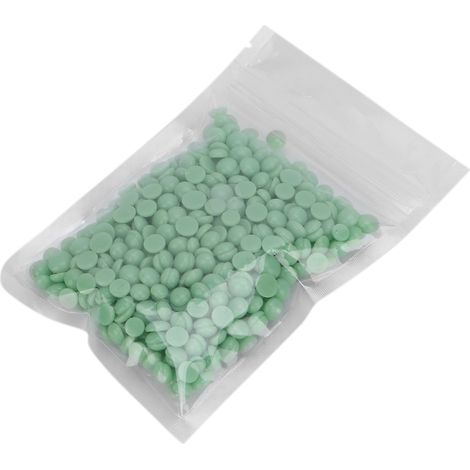 Perles de cire dépilatoire pour hommes et femmes, usage domestique, cire dure en grains, accessoire 50 g, parfum arbre à thé (1/5)