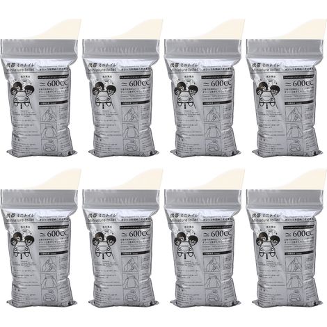 20 Stück Einweg-Urinbeutel 600 ml, Unisex, starker Verschluss, hohe Wasseraufnahme, tragbarer Reise-Urinbeutel (1/5)