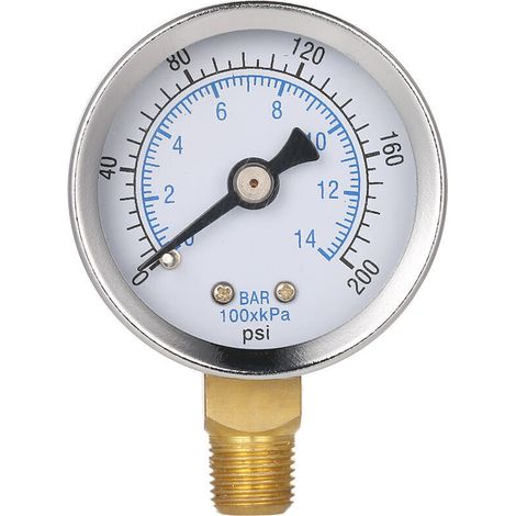 0 200psi 0 14bar 40mm 1/8 manomètre à double échelle manomètre hydraulique TS-40-14bar (1/4)