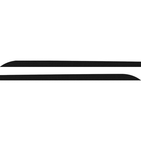 (Sans logo) 2 pièces pour Toyota Yaris Corolla Avensis Aygo Vitz Vios Yaris Mark-X Mirai - Bandes adhésives de bas de porte latérales style carbone (1/3)